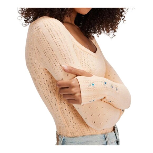 Intimately Free People Such A Dreamer Cuff Bodysuit Feminine Women's Medium - Picture 1 of 9
